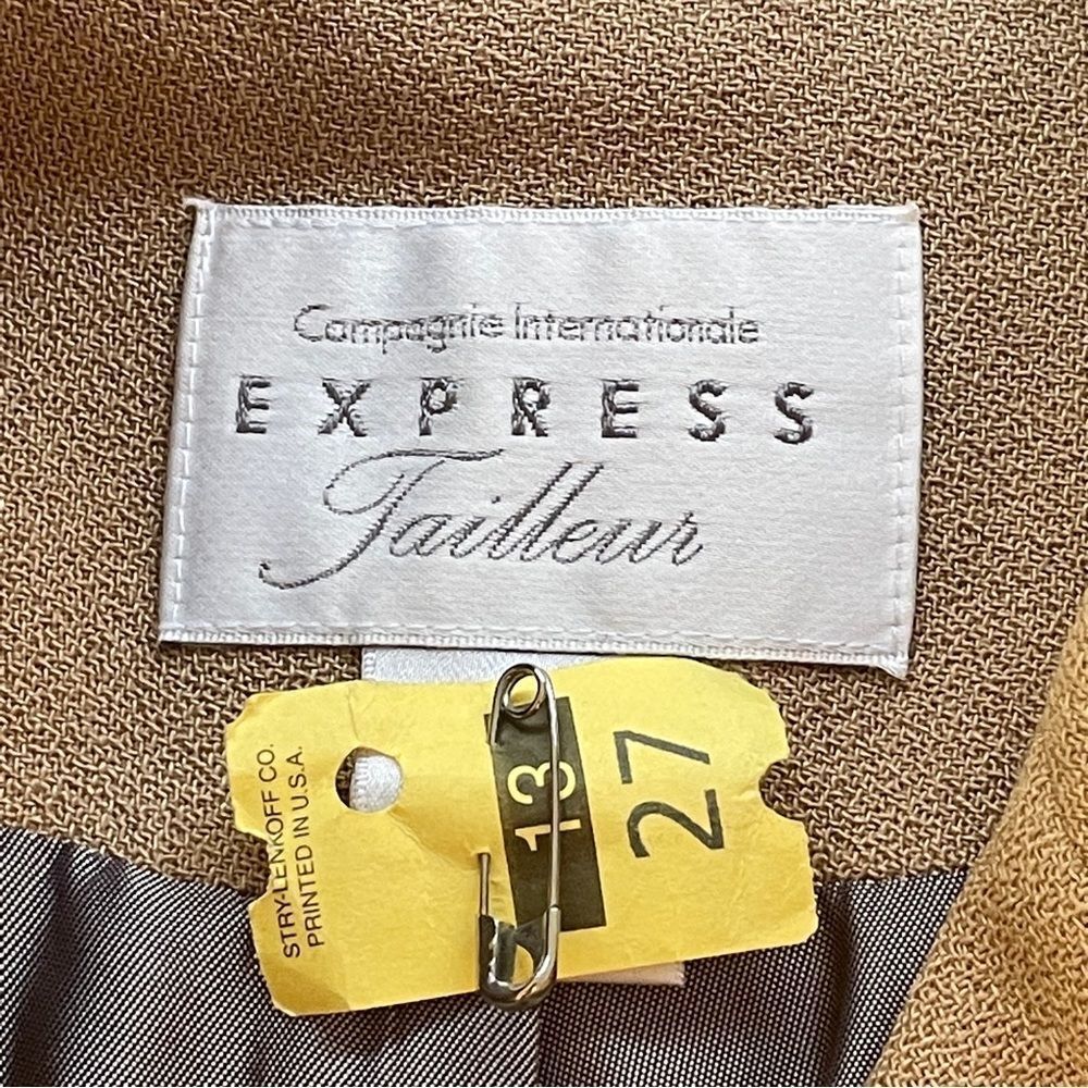 Express Tailleur Camel Wool Blend Double Breasted… - image 6